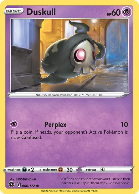 Duskull, Pokémon card BRS 060 — Brilliant Stars set