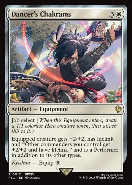 Dancer's Chakrams, Magic card FIC 17 — Final Fantasy Commander set