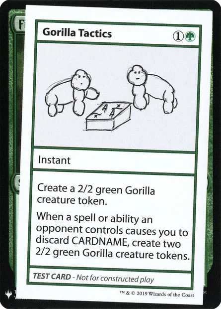 Gorilla Tactics, carte Magic CMB1 76 — extension Mystery Booster Playtest Cards 2019
