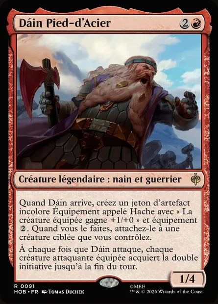 Dáin Pied-d'Acier, carte Magic HOB 91 — extension The Hobbit