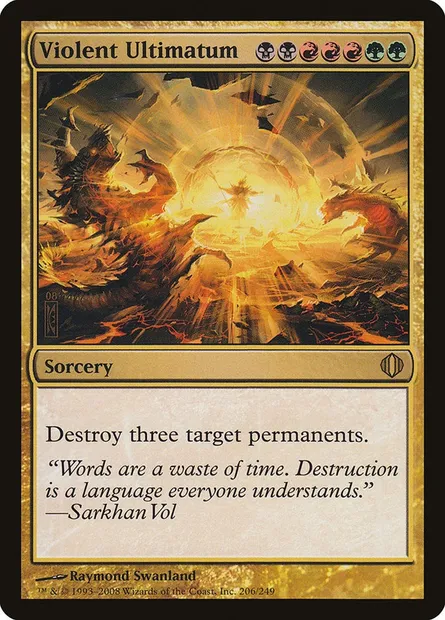 Violent Ultimatum, Magic card ALA 206 — Shards of Alara set