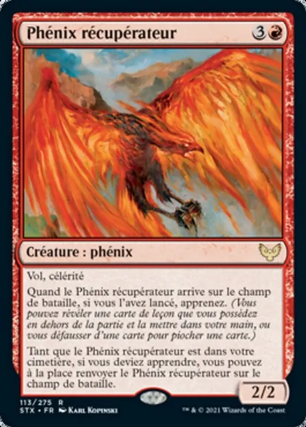 Phénix récupérateur, carte Magic STX 113 — extension Strixhaven: l'Académie des Mages