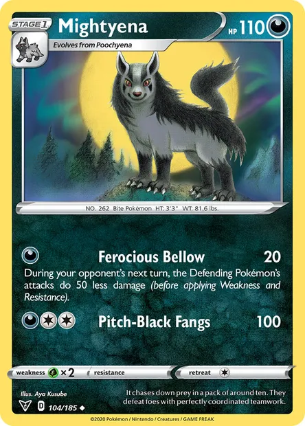 Mightyena, Pokémon card VIV 104 — Vivid Voltage set
