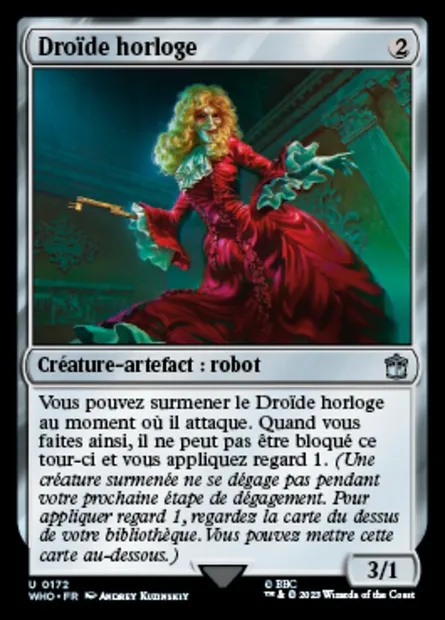 Droïde horloge, carte Magic WHO 172 — extension Doctor Who