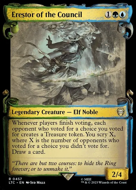 Erestor du Conseil, carte Magic LTC 457 — extension Tales of Middle-earth Commander
