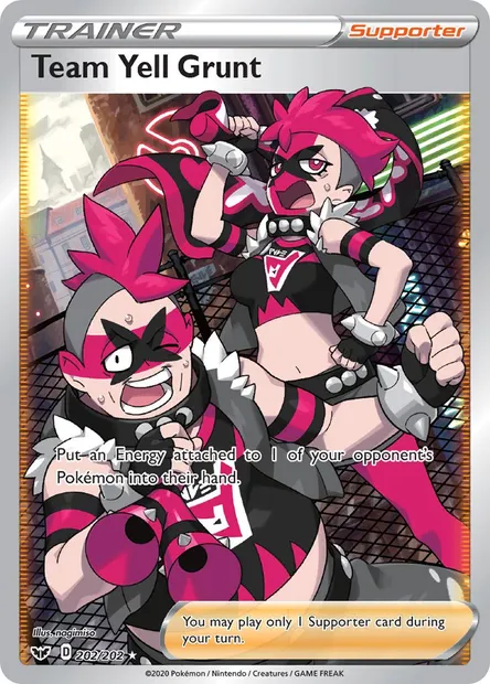 Team Yell Grunt, Pokémon card SSH 202 — Sword & Shield set