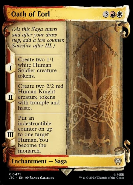 Serment d'Eorl, carte Magic LTC 471 — extension Tales of Middle-earth Commander