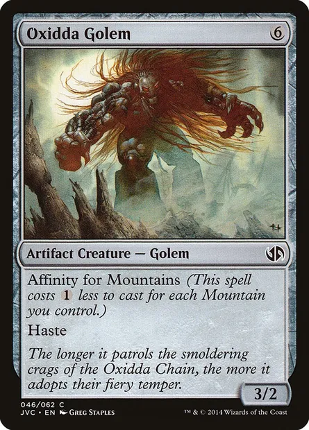 Oxidda Golem, Magic card JVC 46 — Duel Decks Anthology: Jace vs. Chandra set