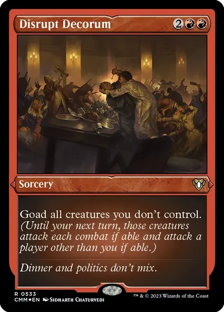 Disrupt Decorum, Magic card CMM 533 — Commander Masters set