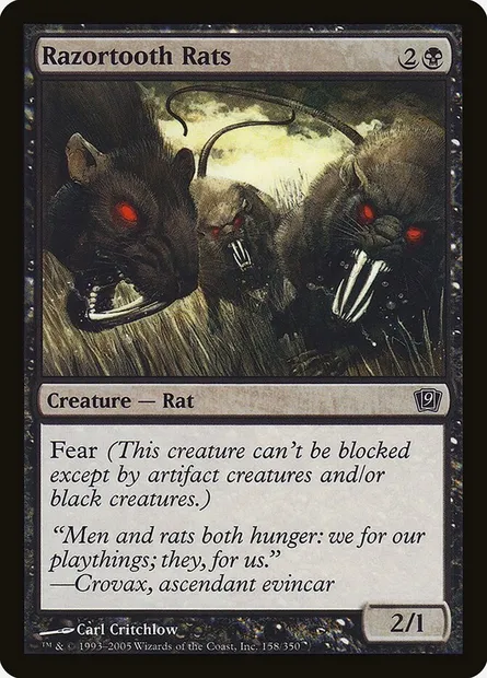 Razortooth Rats, Magic card 9ED 158★ — Ninth Edition set