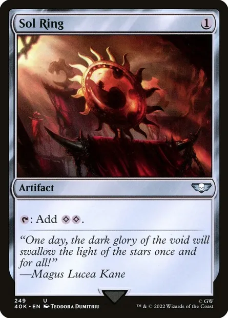 Anneau solaire, carte Magic 40K 249 — extension Warhammer 40,000 Commander