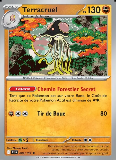 Terracruel, carte Pokémon JTG 089 — extension Aventures Ensemble