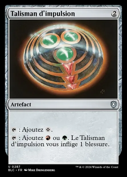 Talisman d'impulsion, carte Magic BLC 287 — extension Bloomburrow Commander
