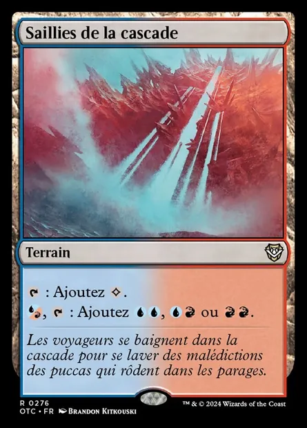 Saillies de la cascade, carte Magic OTC 276 — extension Outlaws of Thunder Junction Commander