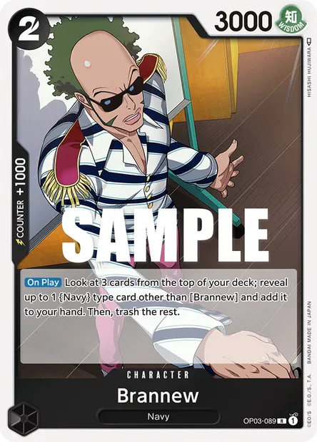 Brannew, One Piece card OP03-089 — PILLARS OF STRENGTH set