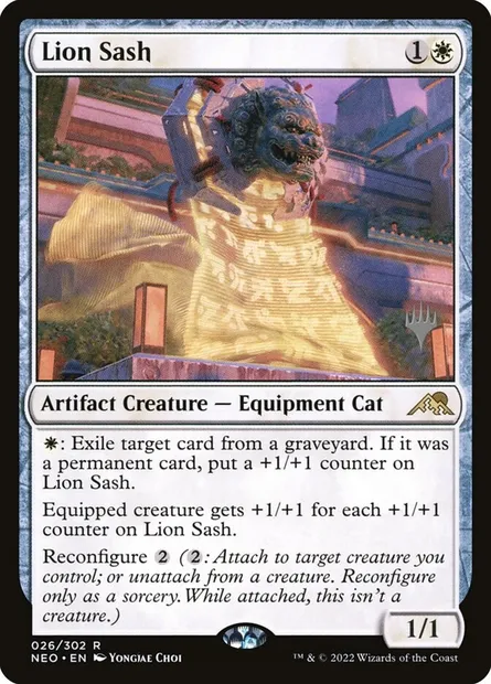 Lion Sash, Magic card PNEO 26p — Kamigawa: Neon Dynasty Promos set