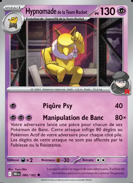 Hypnomade de la Team Rocket, carte Pokémon DRI 080 — extension Rivalités Destinées