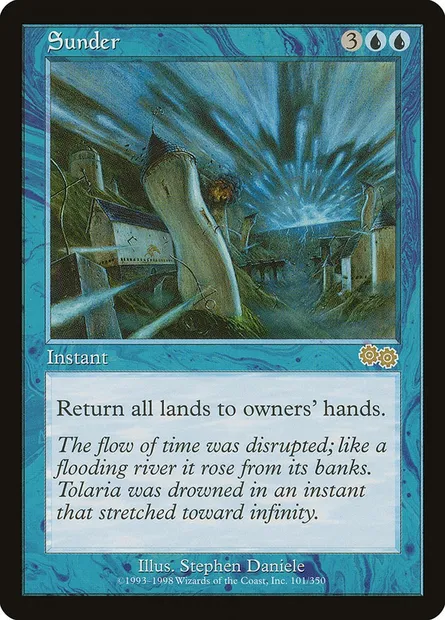 Sunder, Magic card USG 101 — Urza's Saga set