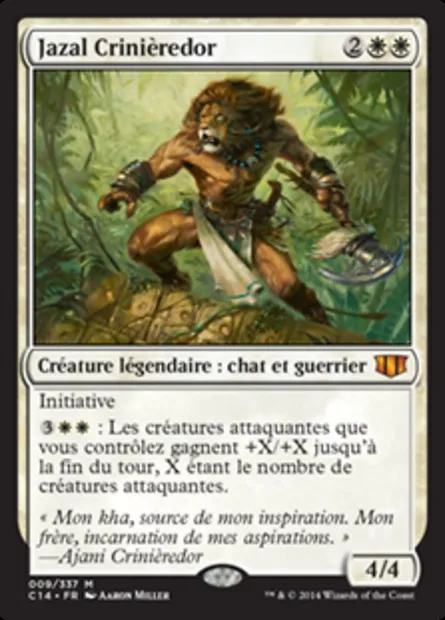 Jazal Crinièredor, carte Magic C14 9 — extension Commander 2014