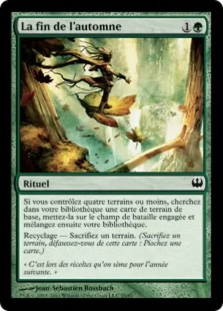 La fin de l'automne, carte Magic DDG 25 — extension Duel Decks: Knights vs. Dragons