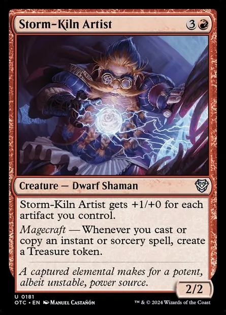 Storm-Kiln Artist, Magic card OTC 181 — Outlaws of Thunder Junction Commander set