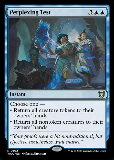 Perplexing Test, Magic card WOC 102 — Wilds of Eldraine Commander set
