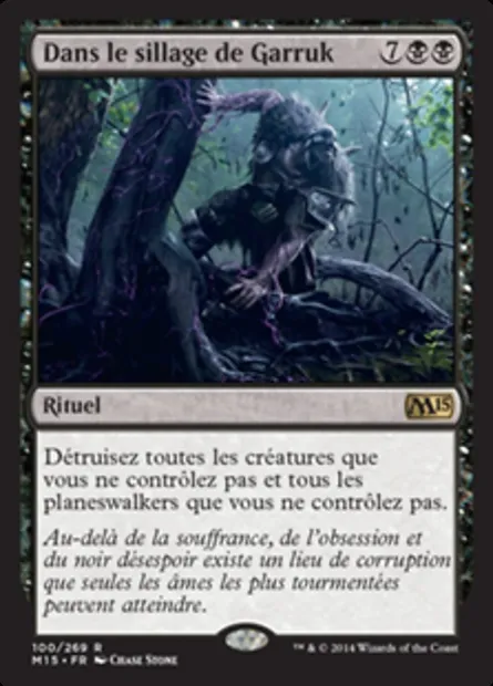 Dans le sillage de Garruk, carte Magic M15 100 — extension Magic 2015