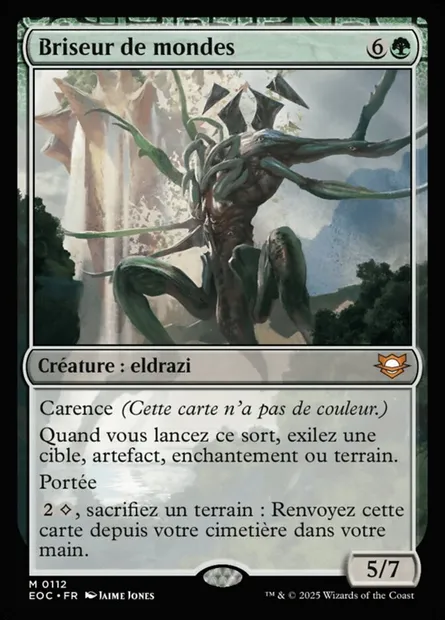 Briseur de mondes, carte Magic EOC 112 — extension Edge of Eternities Commander