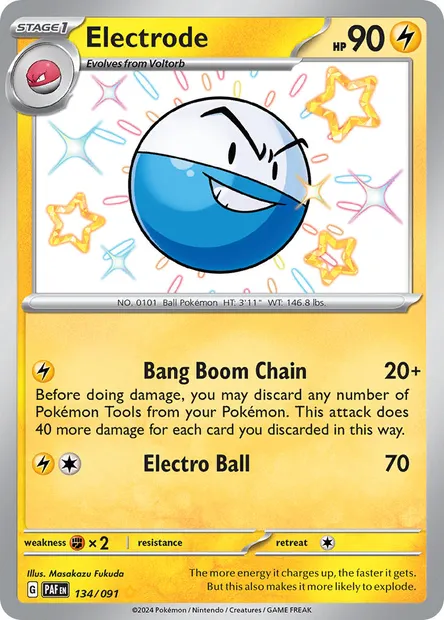 Electrode, Pokémon card PAF 134 — Paldean Fates set