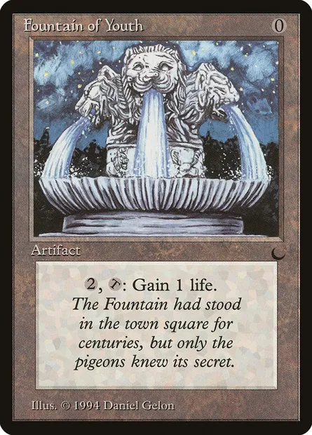 Fontaine de jouvence, carte Magic DRK 103 — extension The Dark