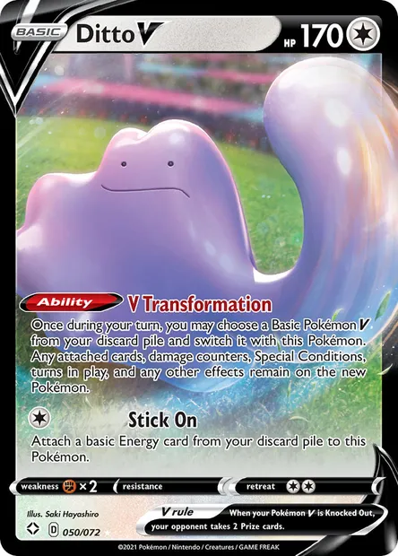 Ditto V, Pokémon card SHF 50 — Shining Fates set