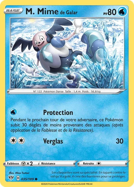 M. Mime de Galar, carte Pokémon DAA 35 — extension Ténèbres Embrasées