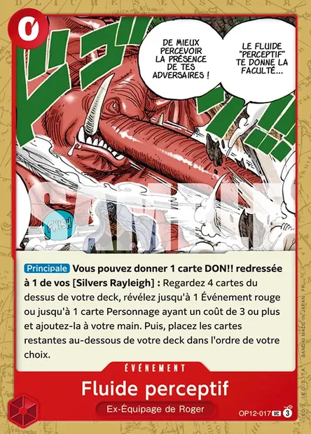 Fluide perceptif, carte One Piece OP12-017 — extension L'HÉRITAGE DU MAÎTRE