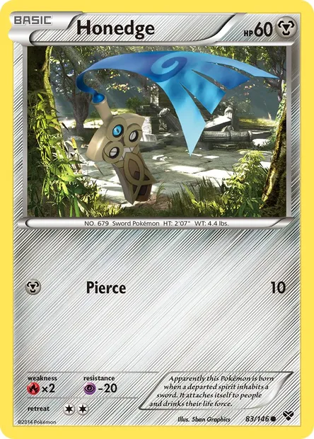 Honedge, Pokémon card XY 83 — XY set