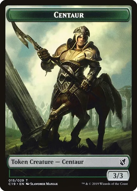 Centaur, carte Magic TC19 15 — extension Commander 2019 Tokens