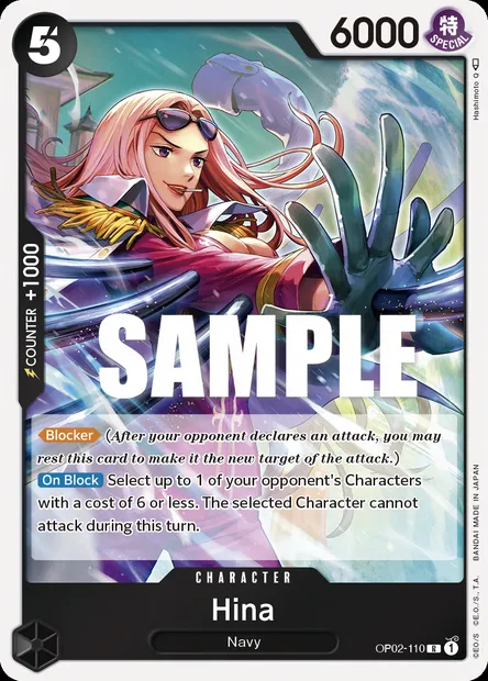 Hina, carte One Piece OP02-110 — extension PARAMOUNT WAR