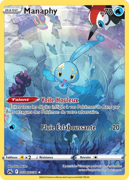 Manaphy, carte Pokémon CRZ GG06 — extension Zénith Suprême
