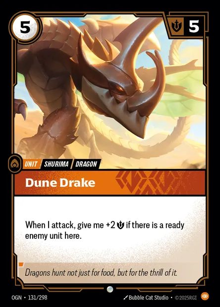 Dune Drake, carte Riftbound OGN 131 — extension Origins