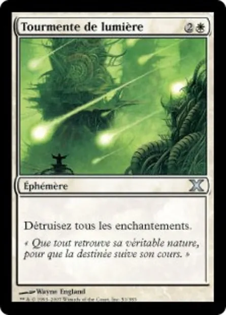 Tourmente de lumière, carte Magic 10E 51 — extension Dixième édition