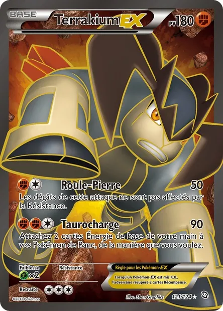 Terrakium-EX, carte Pokémon DRX 121 — extension Dragons Éxaltés