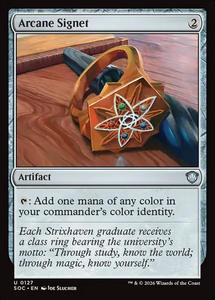 Arcane Signet, Magic card SOC 127 — Secrets of Strixhaven Commander set