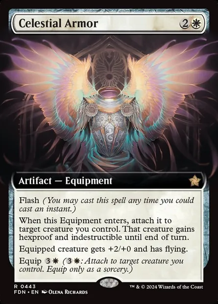 Celestial Armor, Magic card FDN 443 — Foundations set