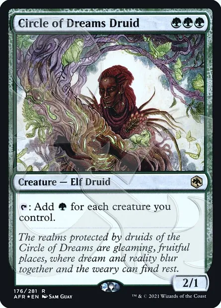 Circle of Dreams Druid, Magic card PAFR 176a — Adventures in the Forgotten Realms Promos set