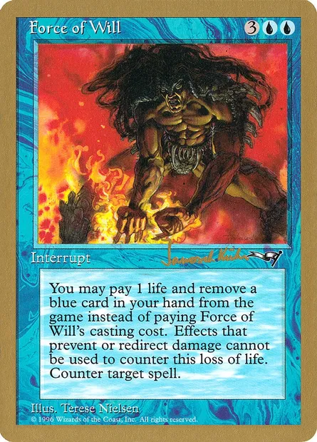 Force de volonté, carte Magic WC97 jk28 — extension World Championship Decks 1997