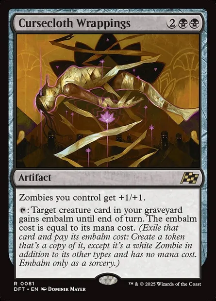 Cursecloth Wrappings, Magic card DFT 81 — Aetherdrift set
