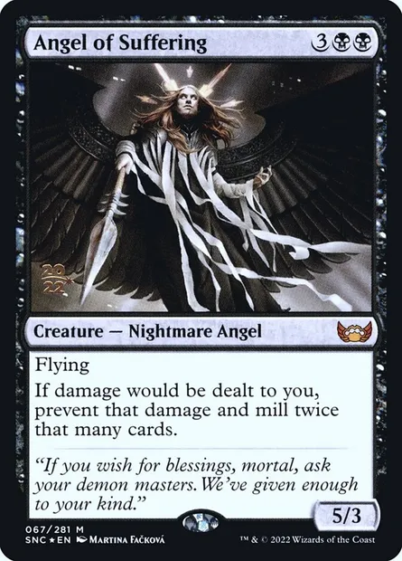 Angel of Suffering, Magic card PSNC 67s — Streets of New Capenna Promos set