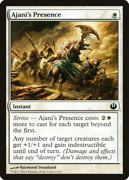 Ajani's Presence, Magic card JOU 2 — Journey into Nyx set