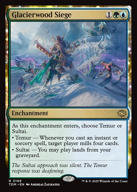 Glacierwood Siege, Magic card TDM 189 — Tarkir: Dragonstorm set
