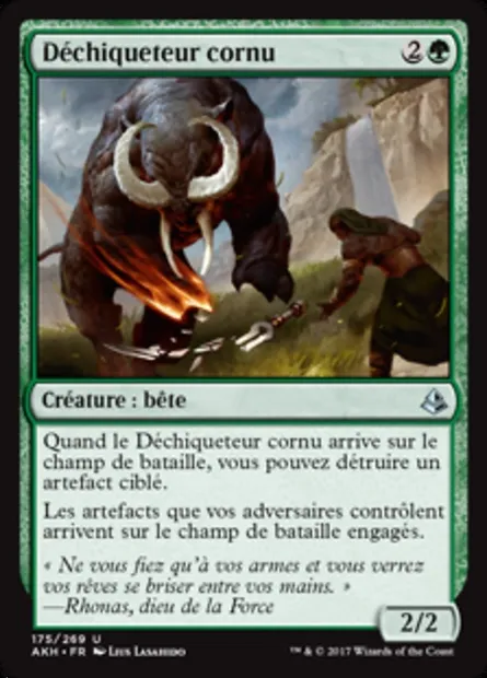 Déchiqueteur cornu, carte Magic AKH 175 — extension Amonkhet
