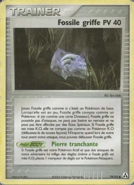 Fossile griffe, carte Pokémon LM 78 — extension EX Créateurs de légendes